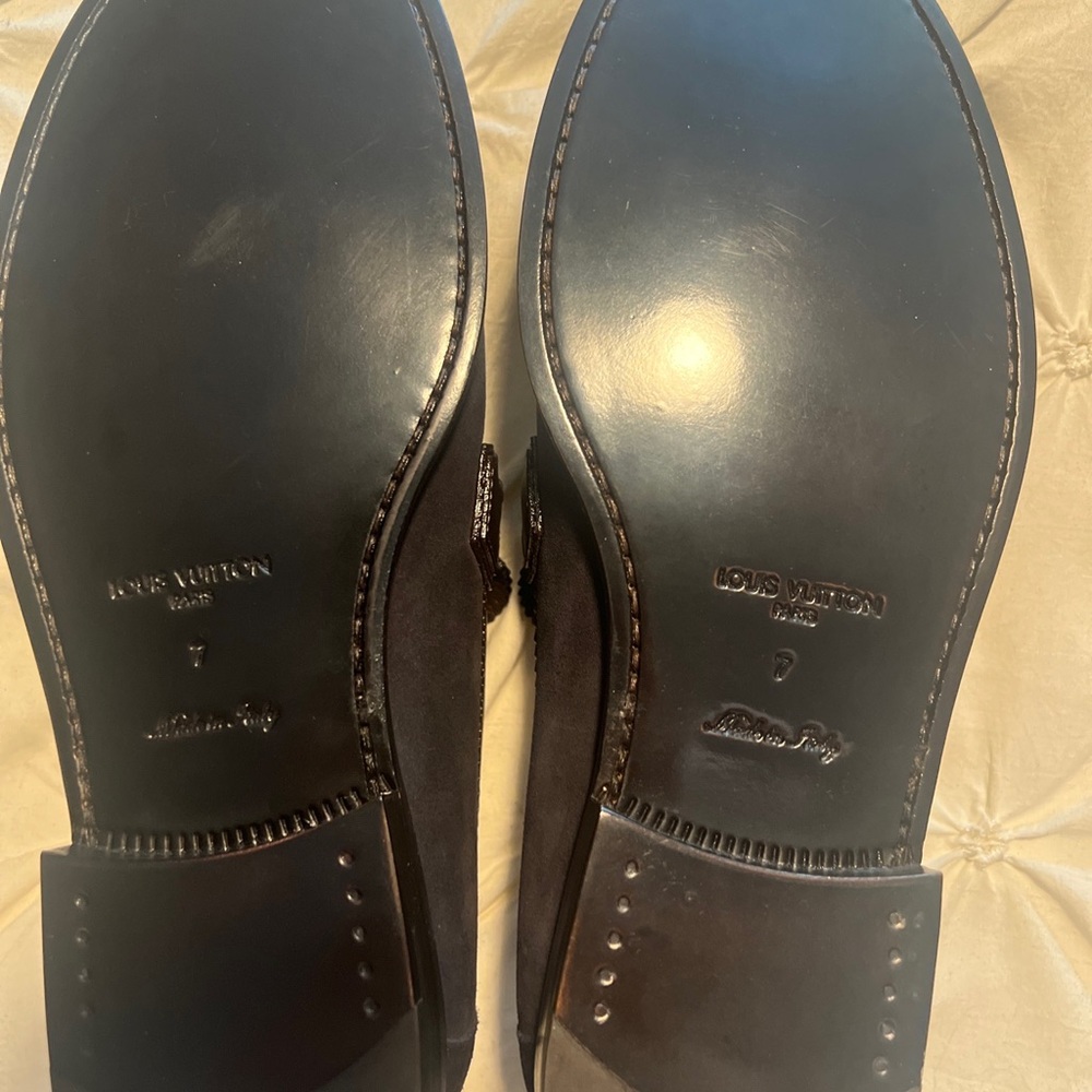 Louis Vuitton major loafer suede blue size 7 LV